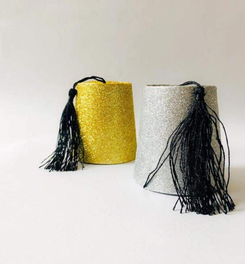 Set of Gold & Silver Moroccan Hat - Vanty
