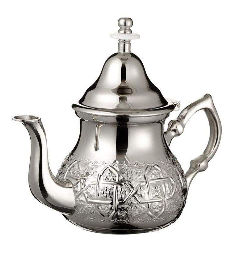 Moroccan Silver Teapot Traditional with Integrated - Vanty