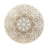 Moroccan Carved Decorations *20 cm DIA* Handmade Laser Cut Wooden Plaque. - Vanty
