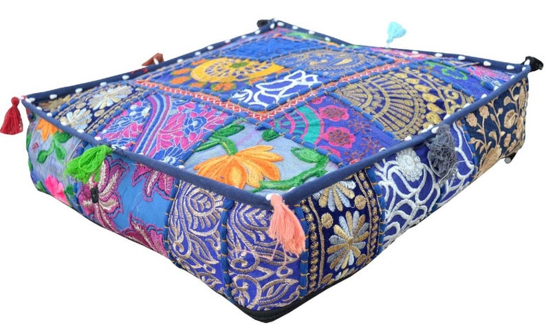 Samt Gewoben - Marokkanischer Berber Pouf - Vanty