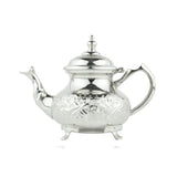 Moroccan Elegant handcrafted Alpaca Silver Qudsi Teapot from Fez /Moroccan Teapot /Authentic Silver teapot / Handmade Teapot - Vanty
